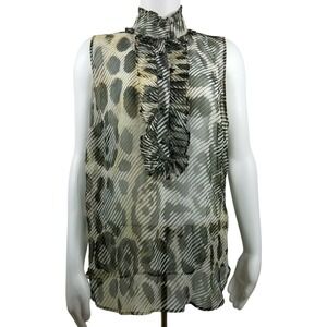 New York Company Womens  Animal Printed Sleeveless Top Sz XL